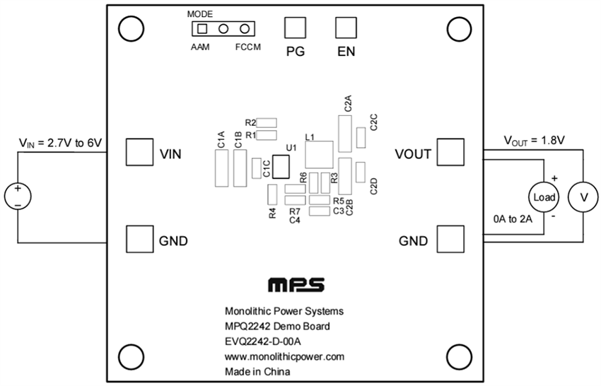Location Circuit - Monolithic Power Systems (MPS) EVQ2242-D-00A Evaluation Board